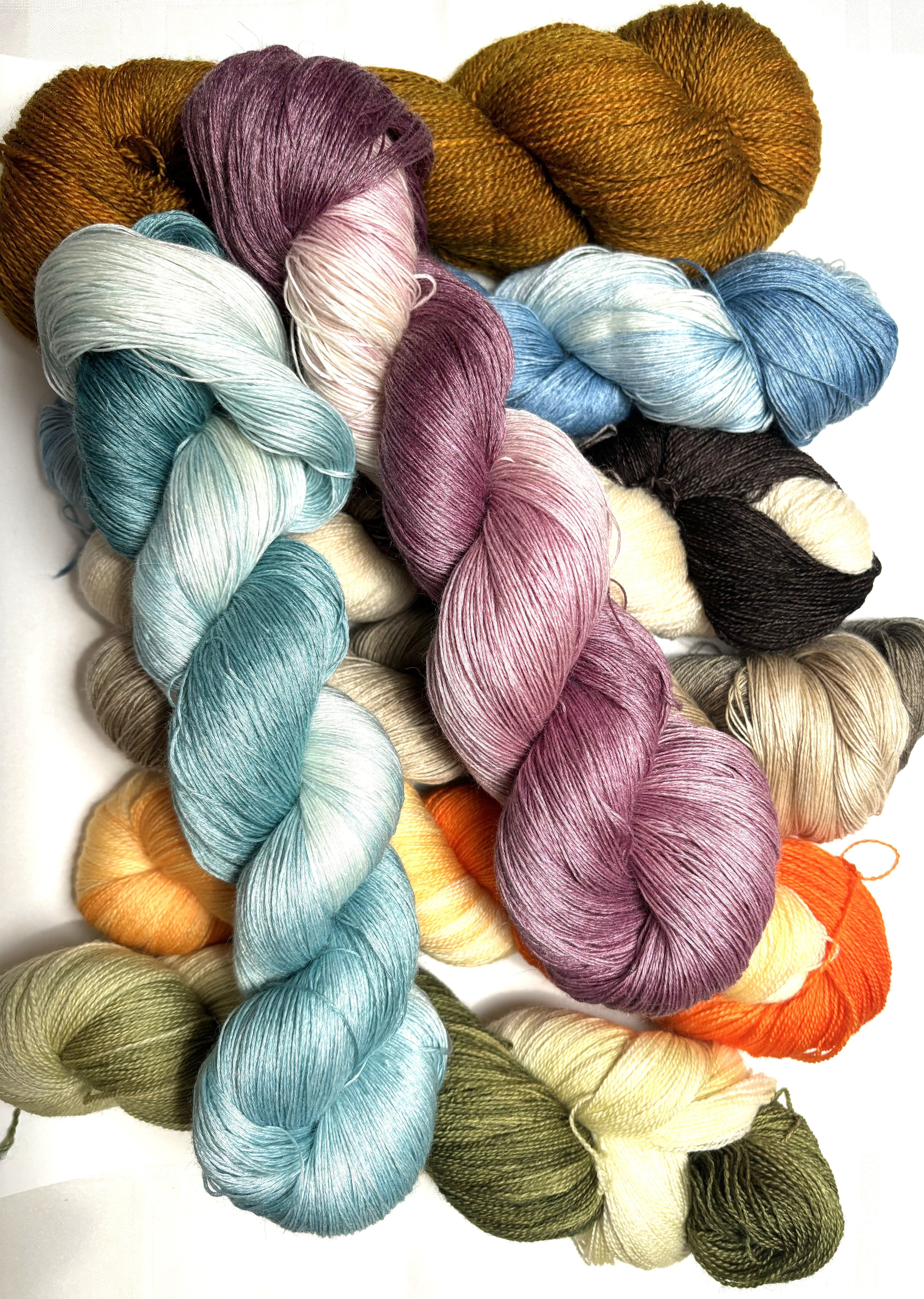 Hand dyed wool